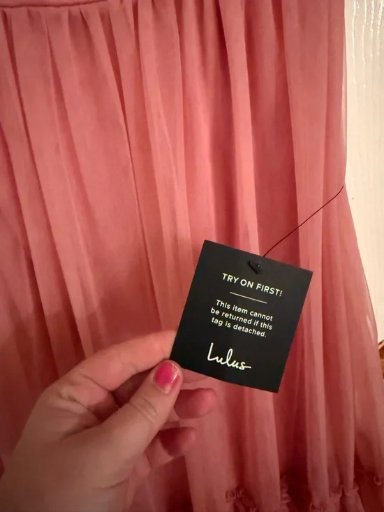 Lulu's Rosewood Pink Tiered Tulle Prom Dress - Picture 4 of 5